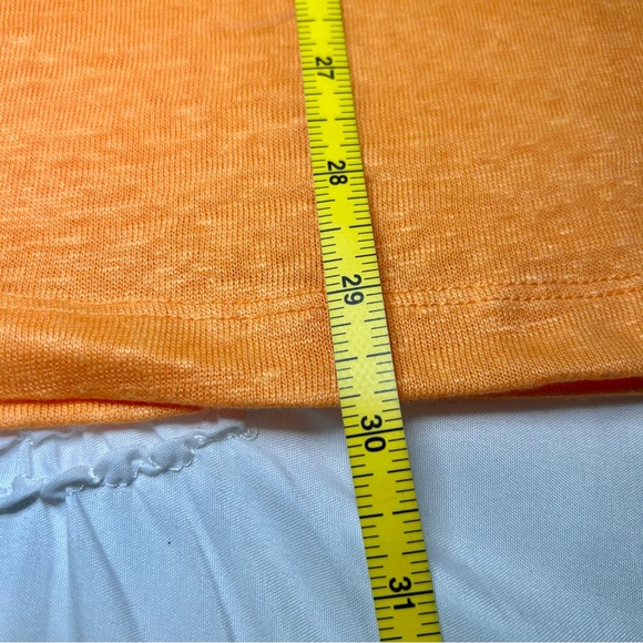 Chico's 100% Linen Orange Sequin V-Neck Long Line Tunic Size Large - Picture 13 of 16